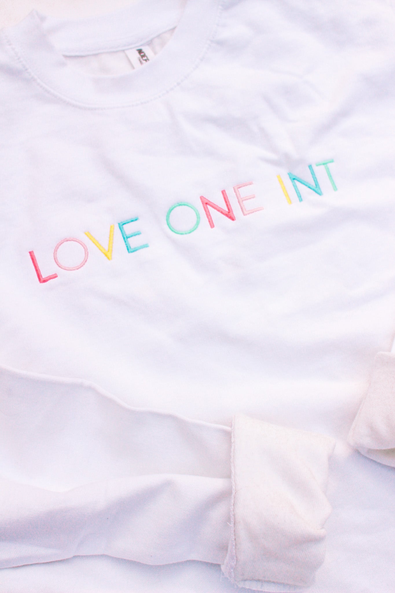 Multi-Colored Stitched Crew