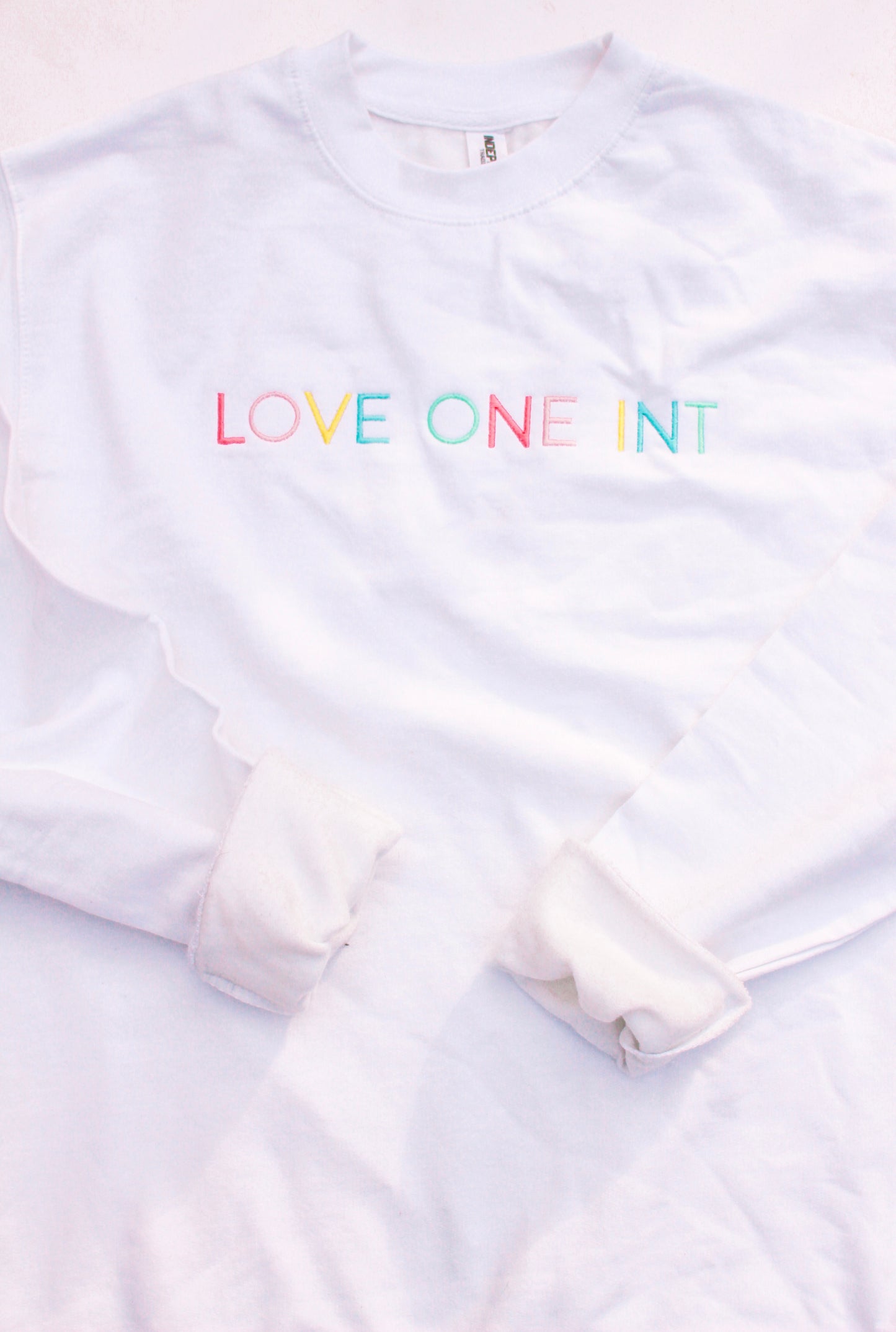 Multi-Colored Stitched Crew