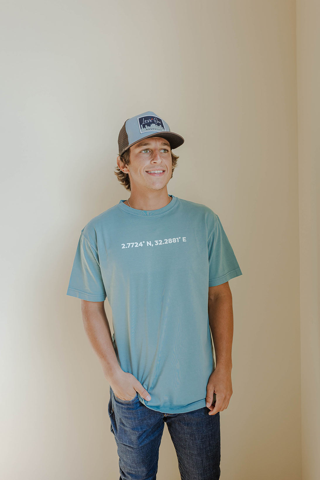 Coordinates Tee in Dusty Teal