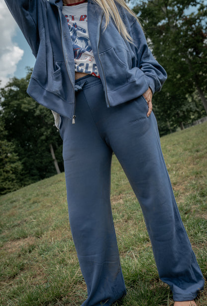 Butter Wide Leg Pants - Navy