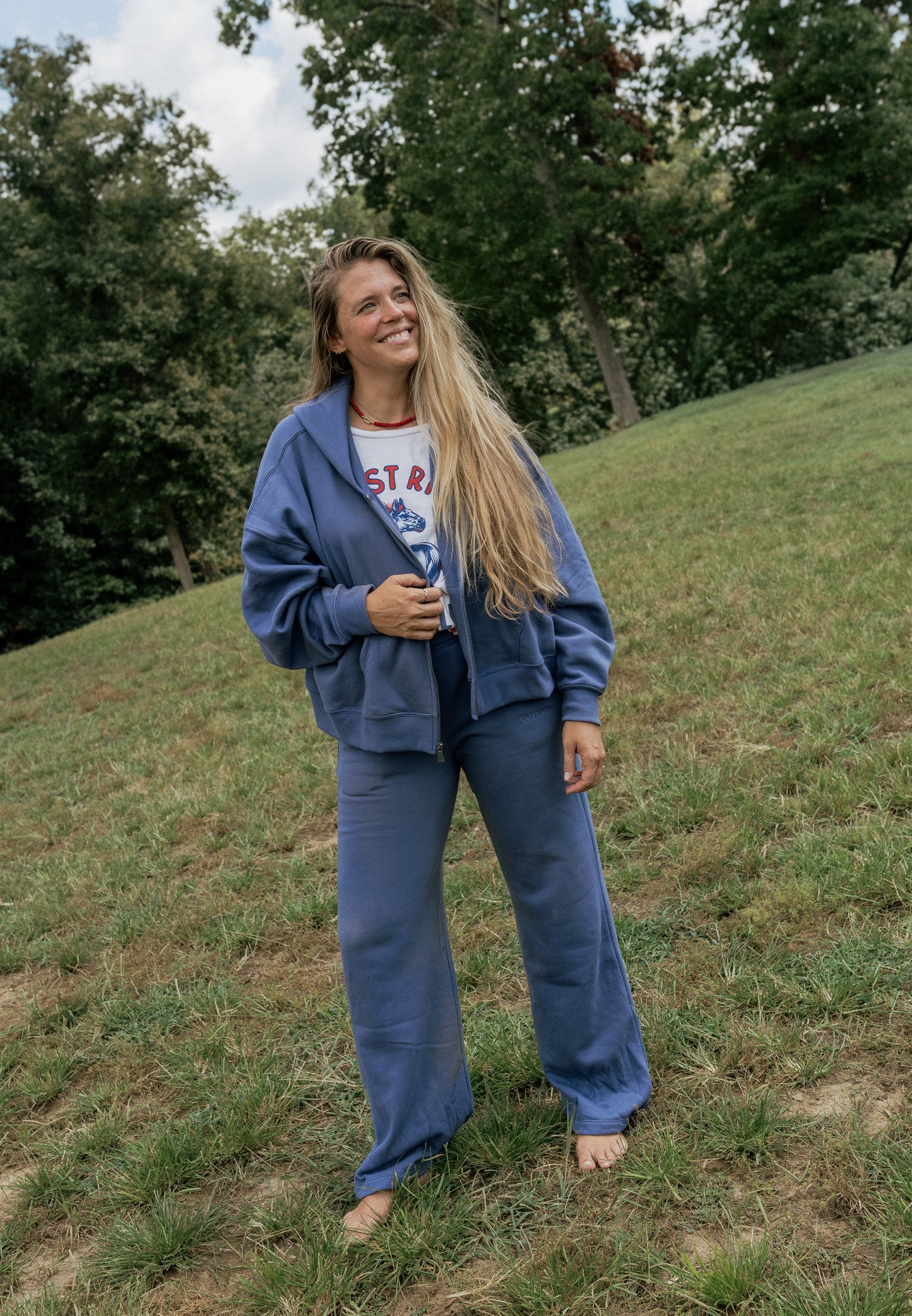 Butter Zip Up Hoodie - Navy