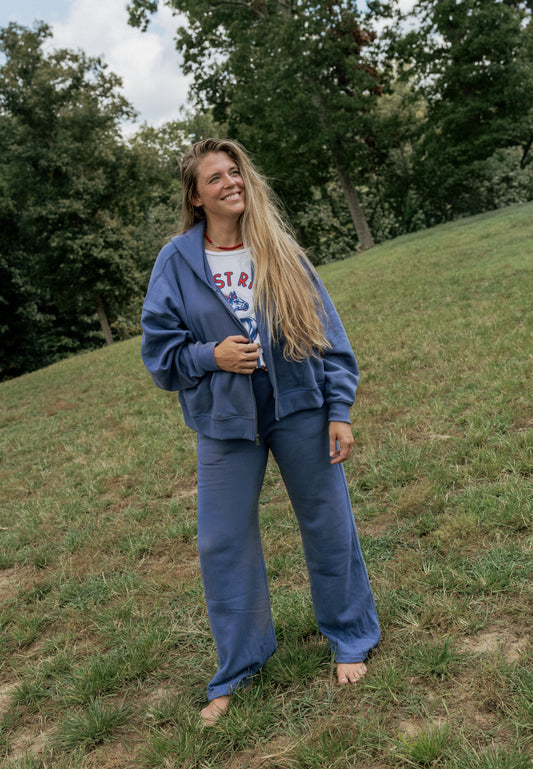 Butter Zip Up Hoodie - Navy