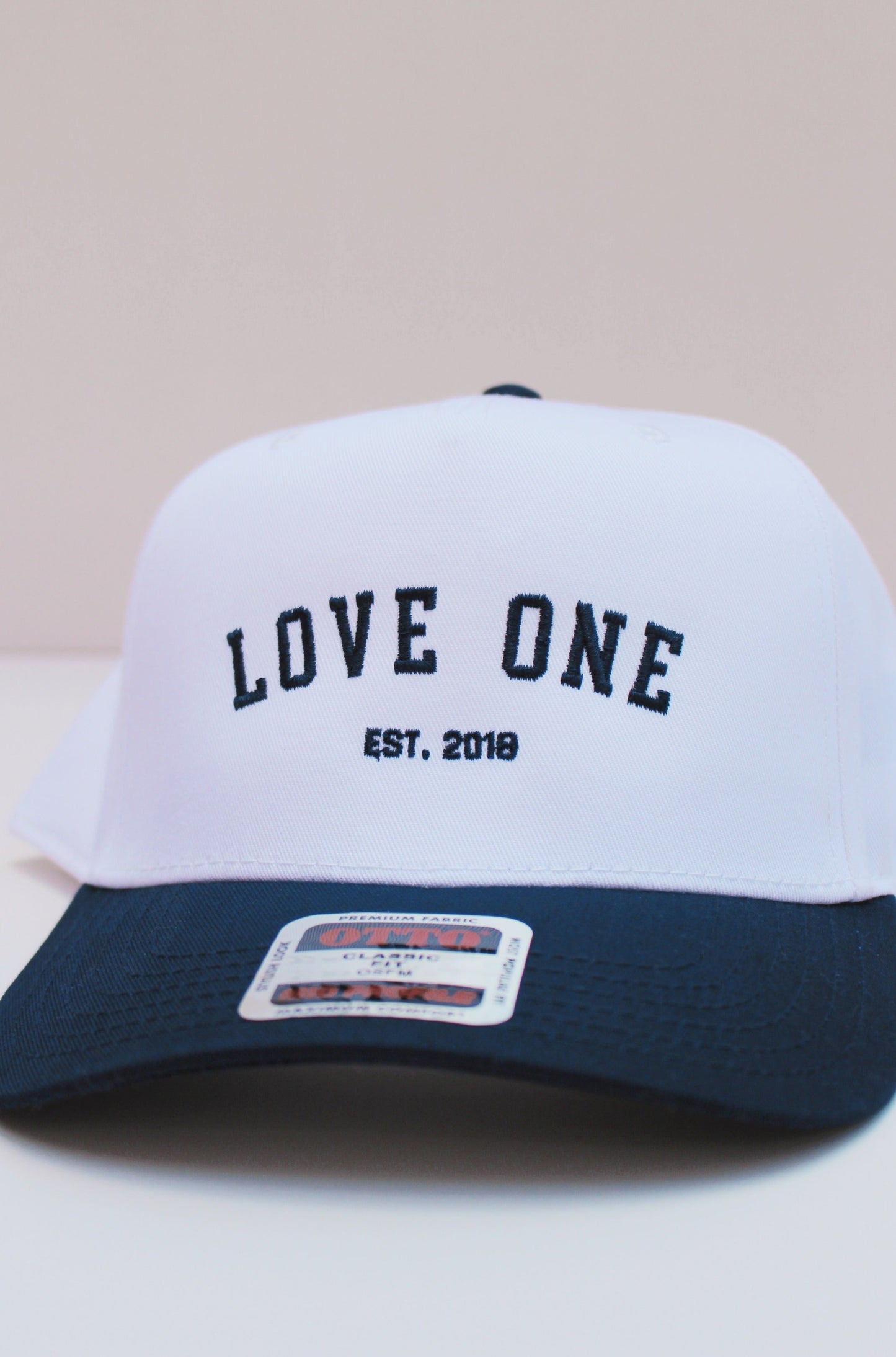 Embroidered Navy/White Hat