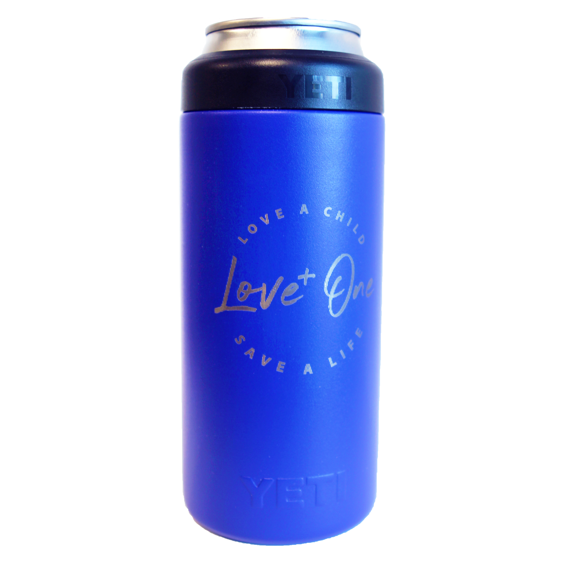 Yeti Rambler 12 oz Colster Slim Can Insulator Offshore Blue – Love One Store
