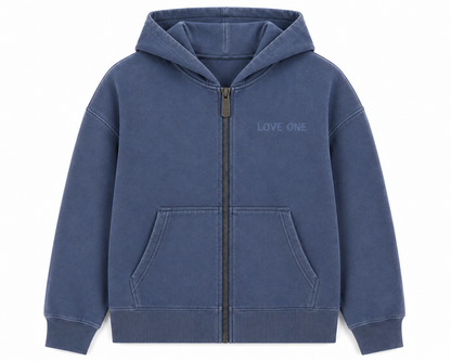 Butter Zip Up Hoodie - Navy