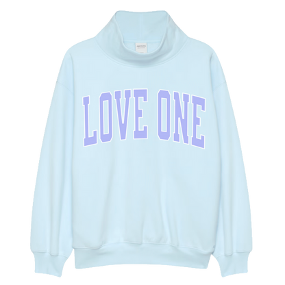 Love One Mock Turtleneck - Blue
