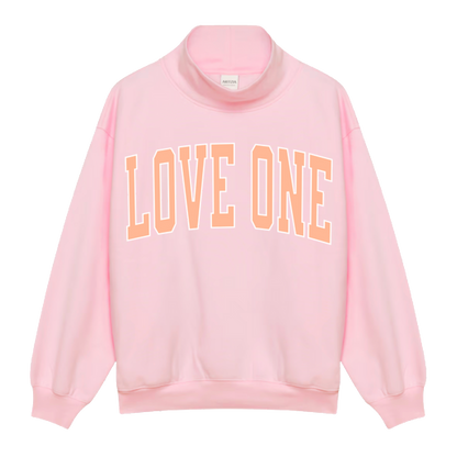Love One Mock Turtleneck - Pink