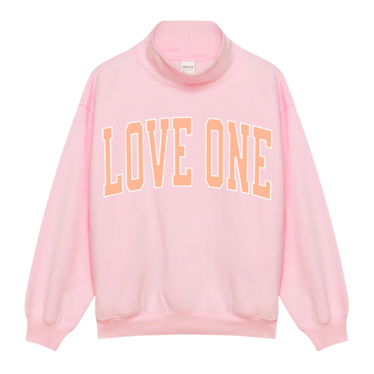Love One Mock Turtleneck - Pink